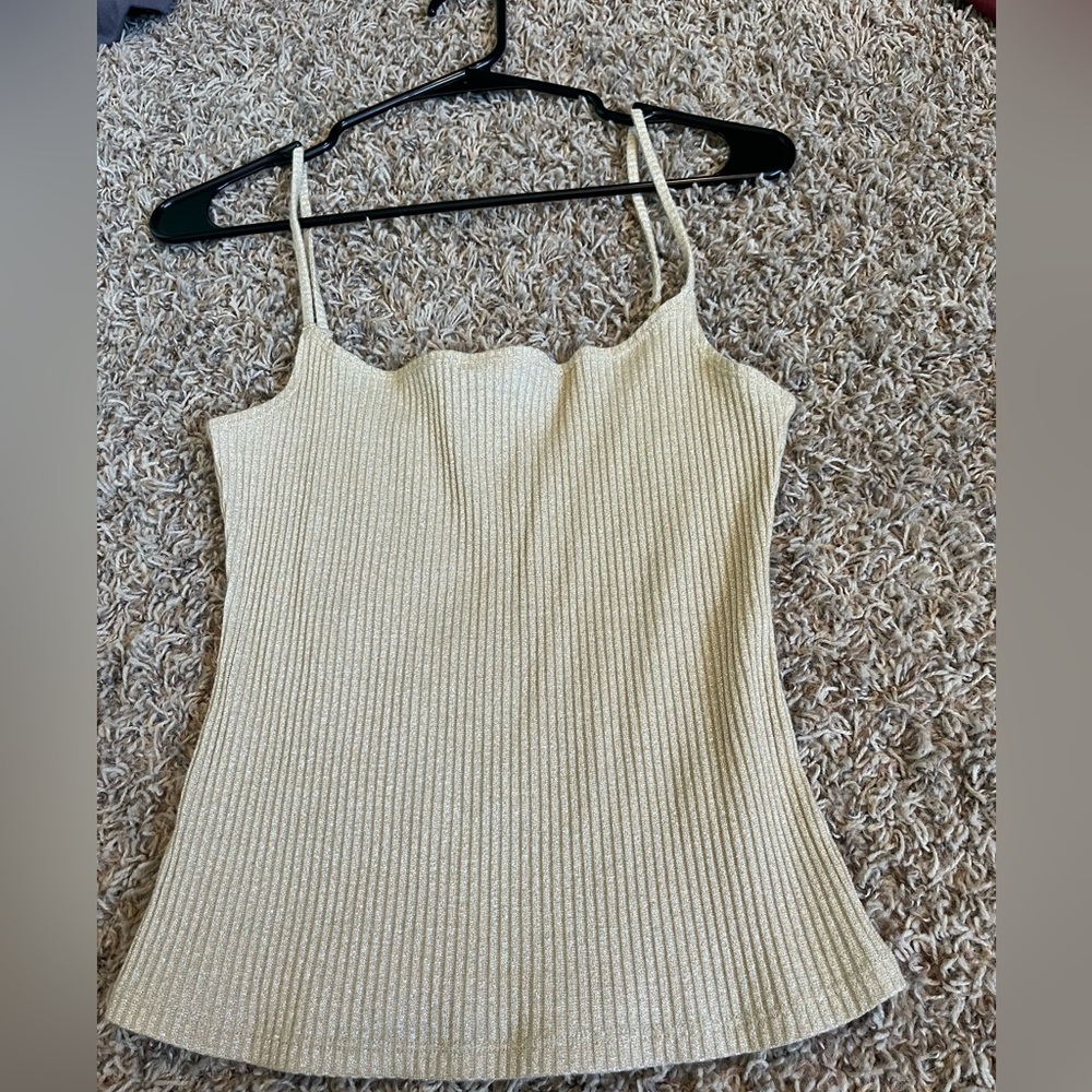 Reformation metallic ribbed tank